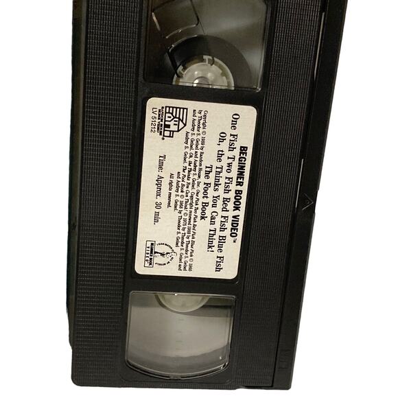 Dr. Seuss One Fish Two Fish Red Fish Blue Fish VHS video tape 1989 - Picture 8 of 8